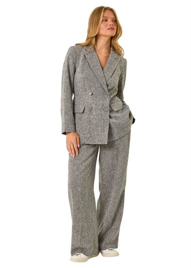 Roman Grey Double Breasted Tailored Blazer