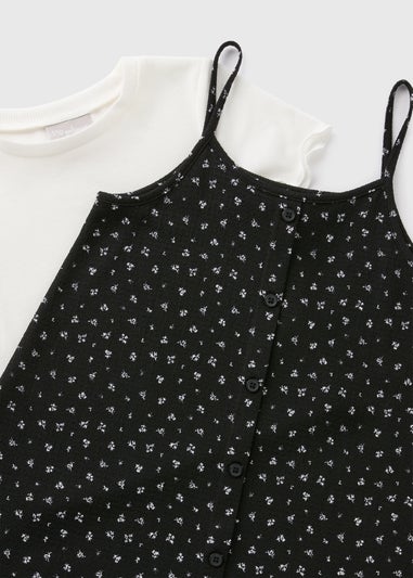 Girls Floral Crinkle Top & Dress Set (7-15yrs)