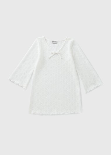 Girls White Lace Beach Cover Up (7-15yrs)
