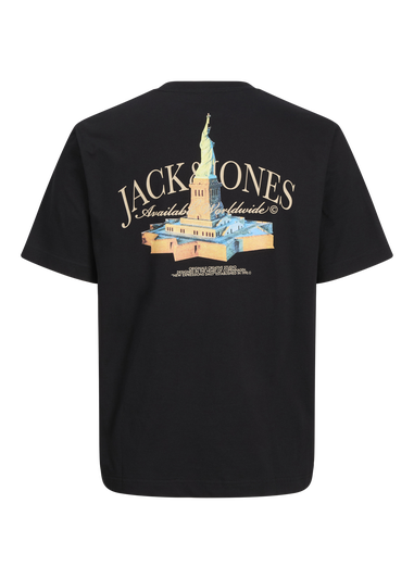 Jack & Jones Boys Black Boston T-Shirt (8-16yrs)