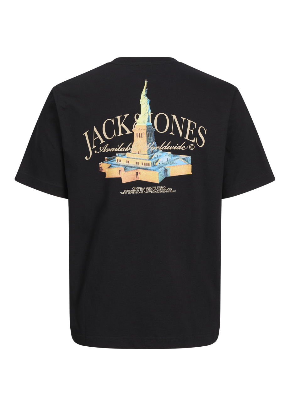 Jack & Jones Boys Black Boston T-Shirt (8-16yrs)