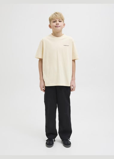 Jack & Jones Boys Cream Printed T-Shirt (8-16yrs)