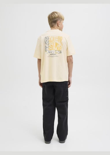 Jack & Jones Boys Cream Printed T-Shirt (8-16yrs)