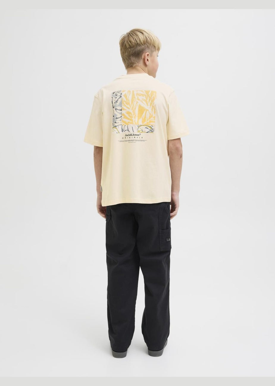 Jack & Jones Boys Cream Printed T-Shirt (8-16yrs)