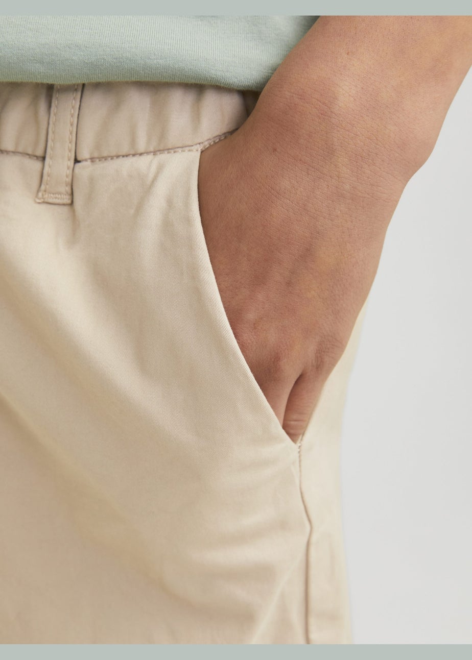 Jack & Jones Beige Chino Jogger Shorts (8-16yrs)