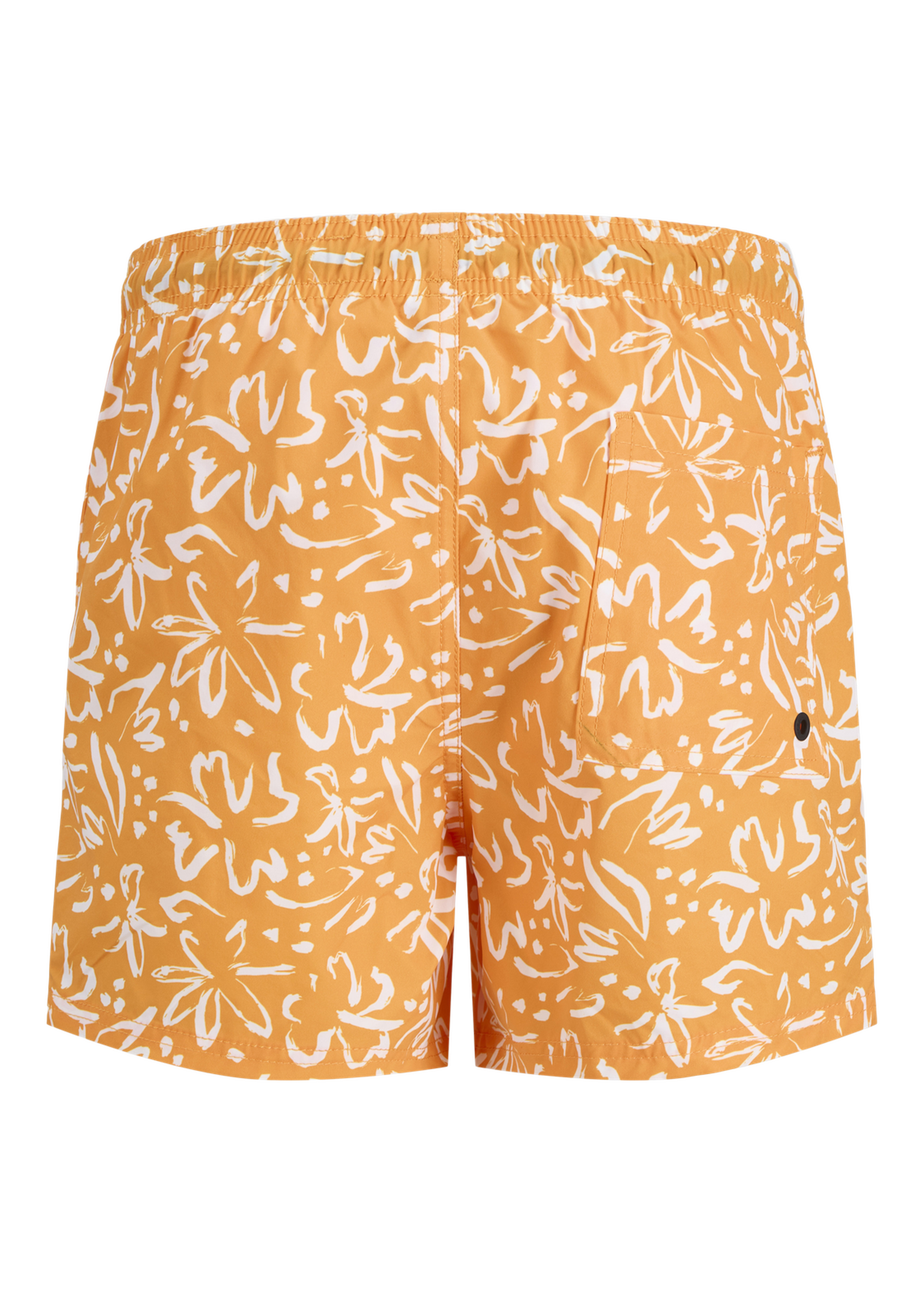 Jack & Jones Jnr Orange Print Swim Shorts