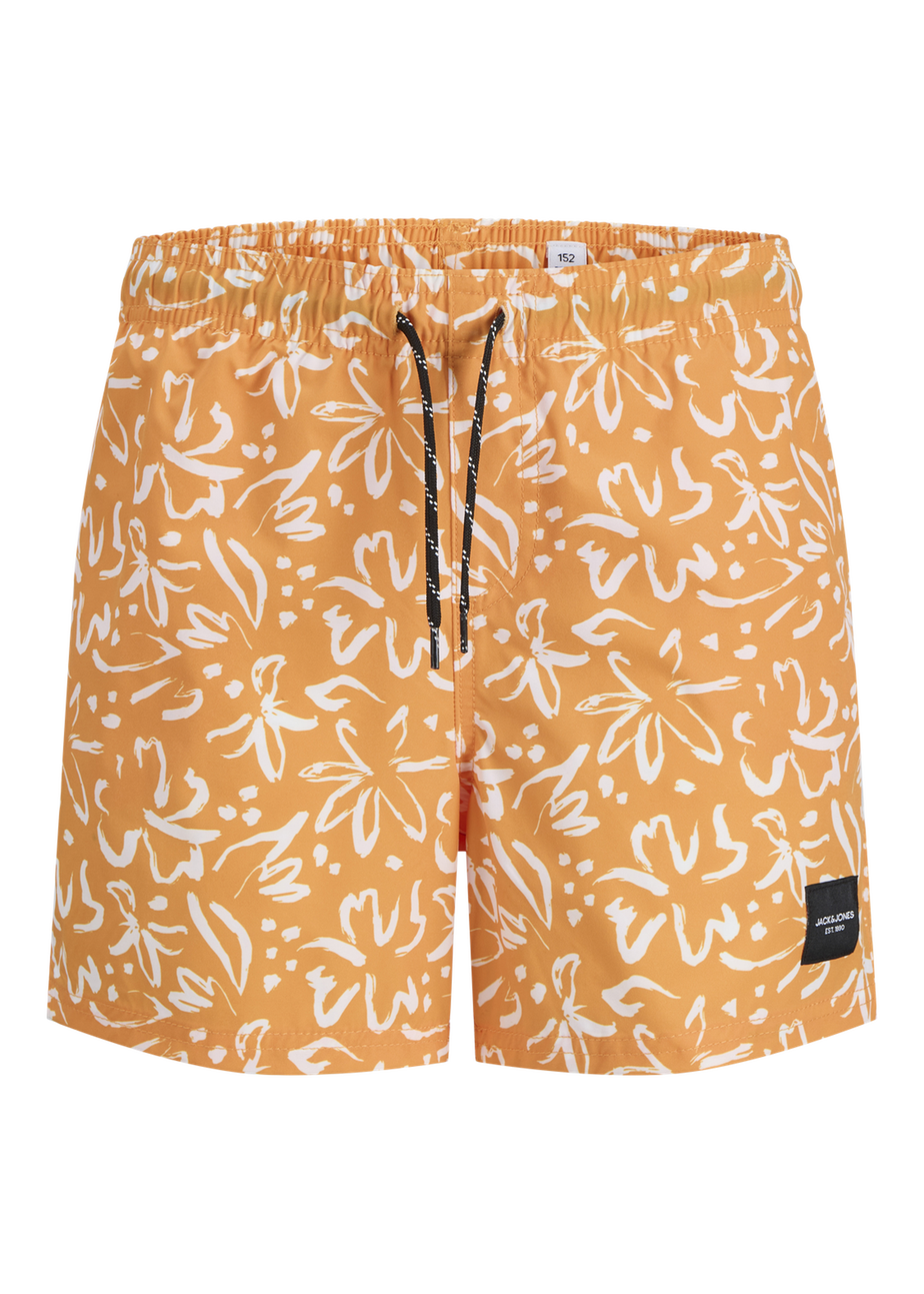 Jack & Jones Jnr Orange Print Swim Shorts