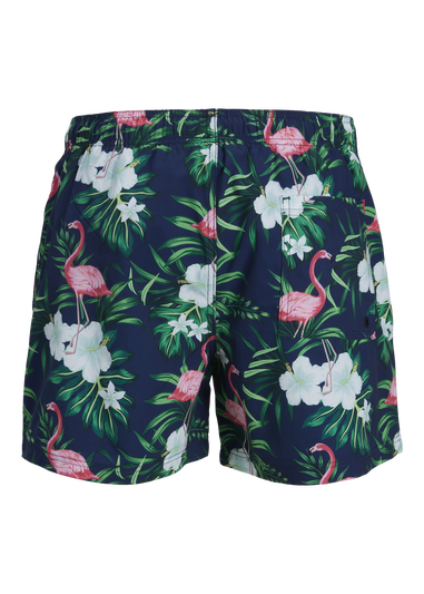 Jack & Jones Jnr Navy Printed Swim Shorts