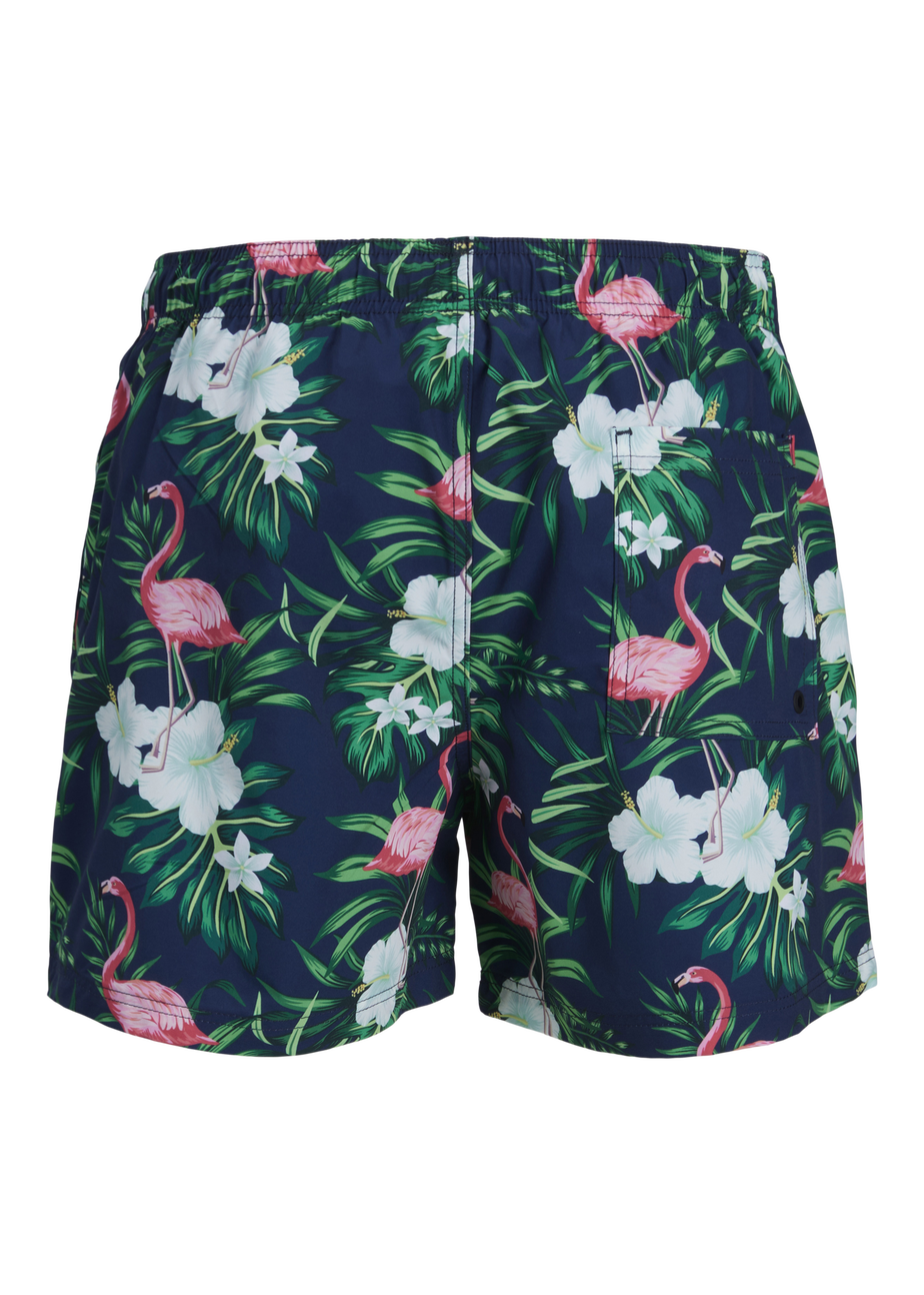 Jack & Jones Jnr Navy Printed Swim Shorts
