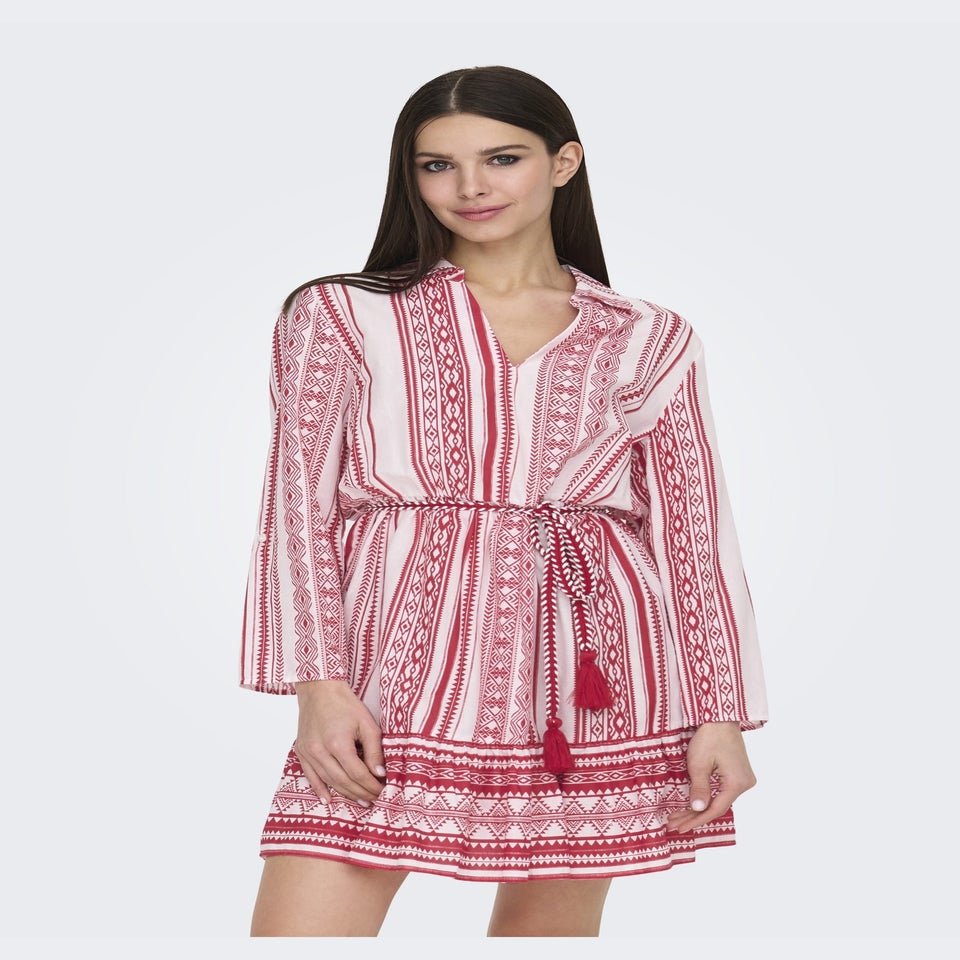 JDY Pink Anna Belted Dress