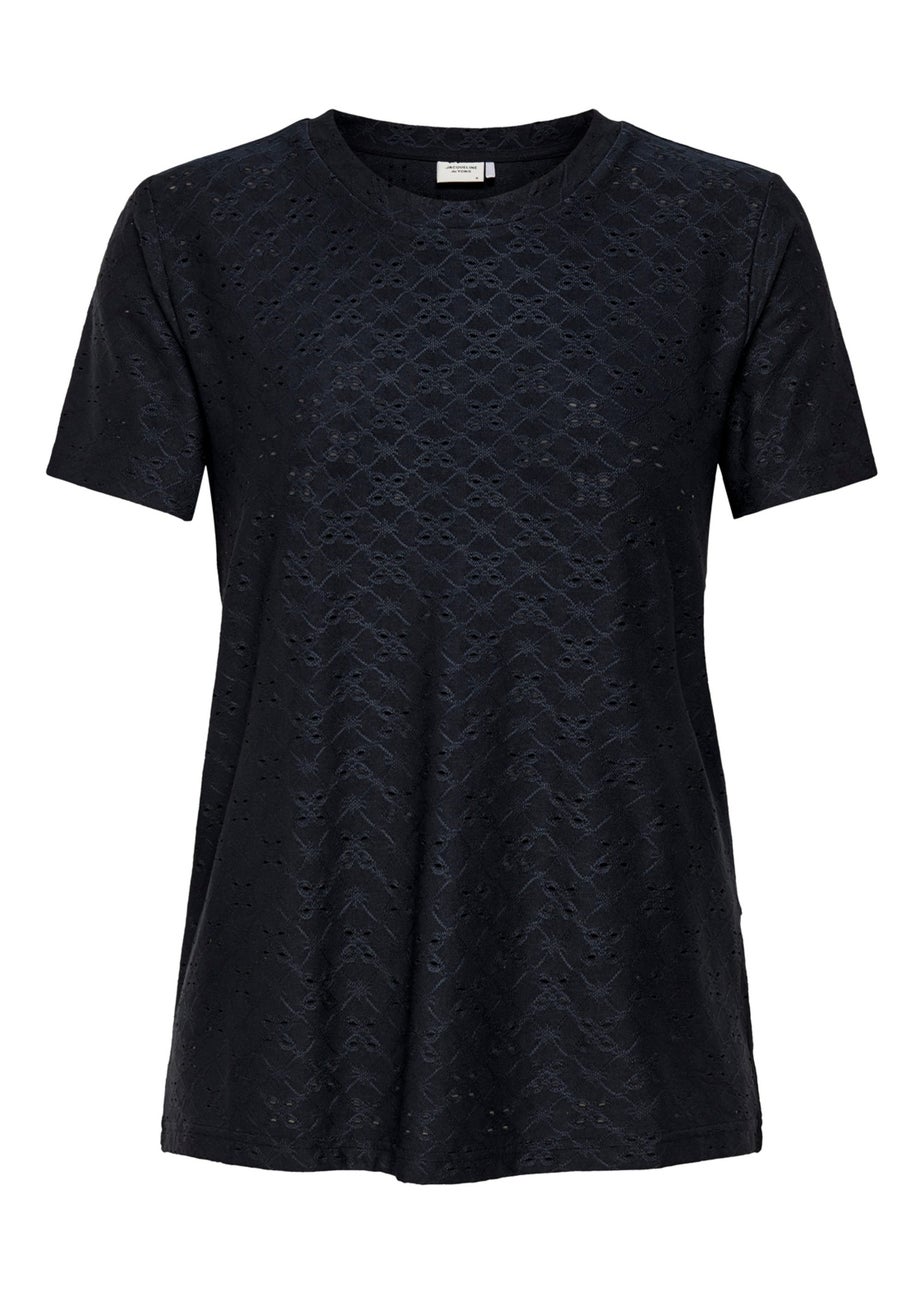 JDY Black Cut Out T-Shirt