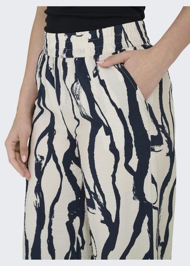 JDY Cream Abstract Camille Trousers