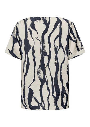 JDY White Short Sleeve Blouse