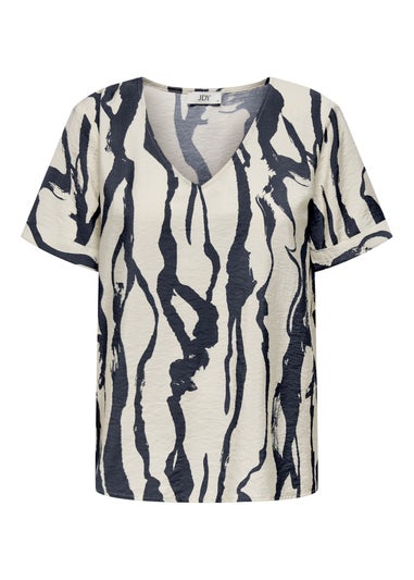 JDY White Short Sleeve Blouse