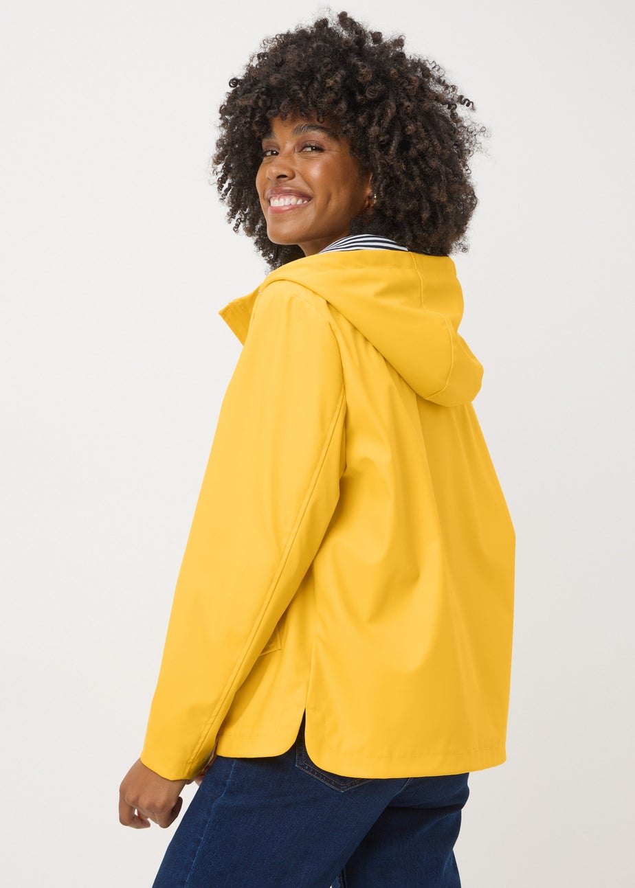 Yellow Short Rubberised Parka Jacket