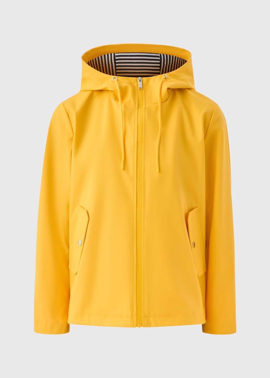 Yellow Short Rubberised Parka Jacket