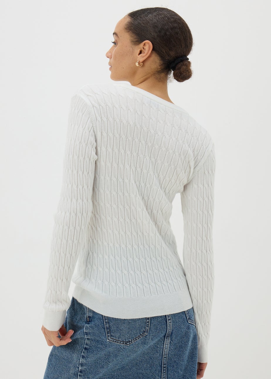 Cream Baby Cable Jumper