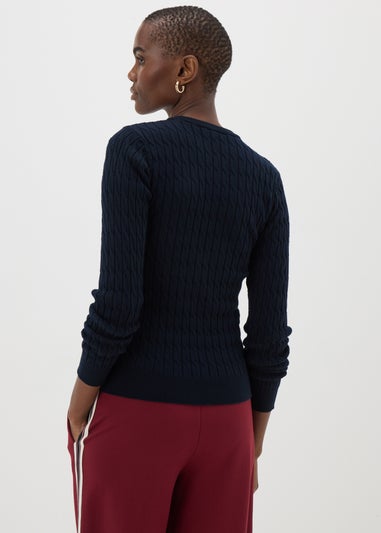 Navy Baby Cable Jumper