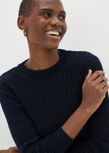 Navy Baby Cable Jumper