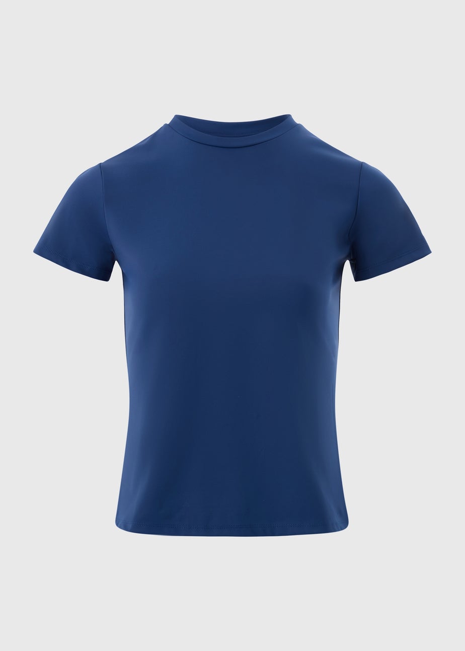 Souluxe Blue Fitted Short Sleeve T-Shirt