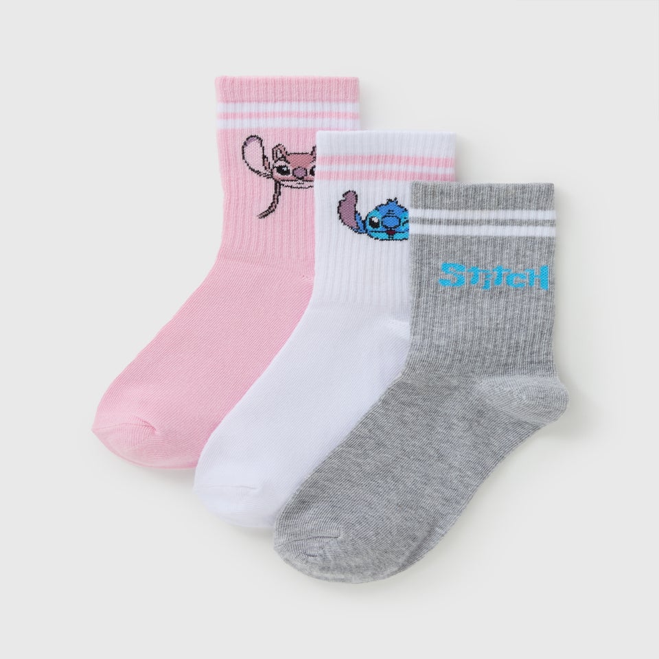 3 Pack Stitch Socks (Younger 6-Older 5.5)