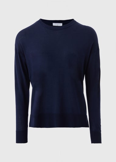 Navy Fine Gauge Long Sleeve Jumper