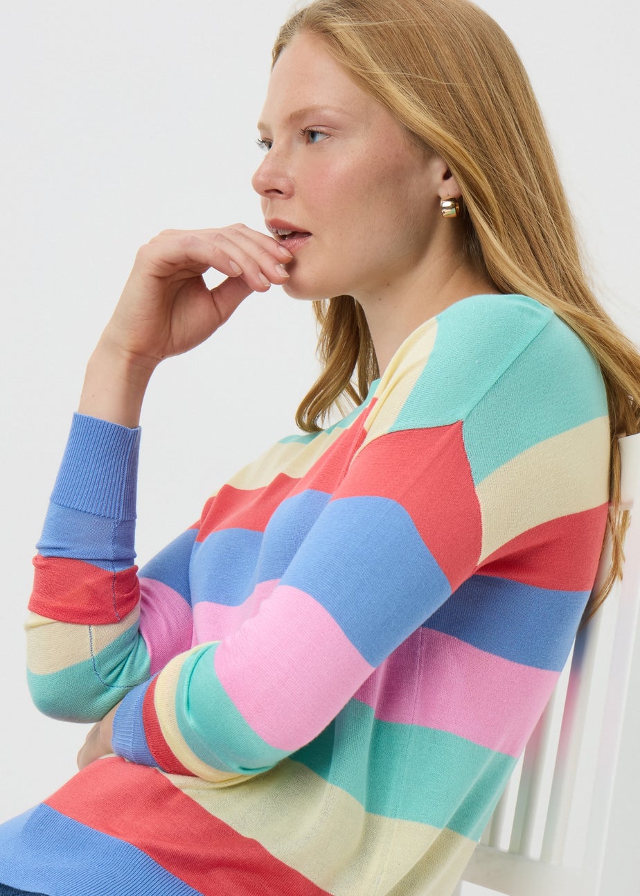 Multicolour Stripe Fine Knit Jumper