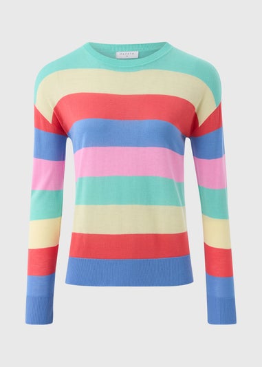 Multicolour Stripe Fine Knit Jumper