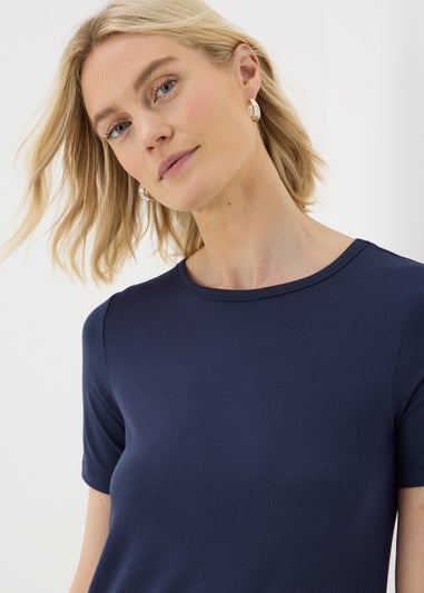 Navy T-Shirt Midi Dress
