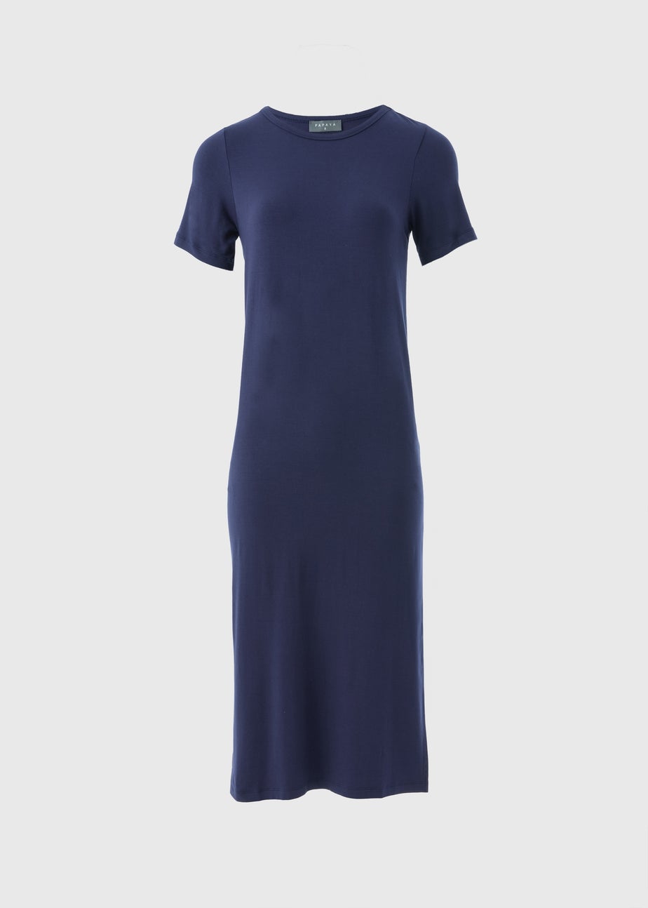 Navy T-Shirt Midi Dress
