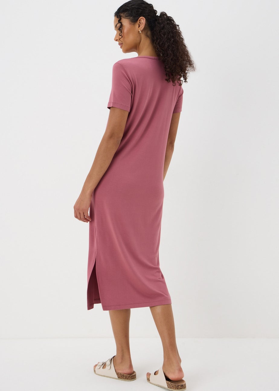 Raspberry T-Shirt Midi Dress