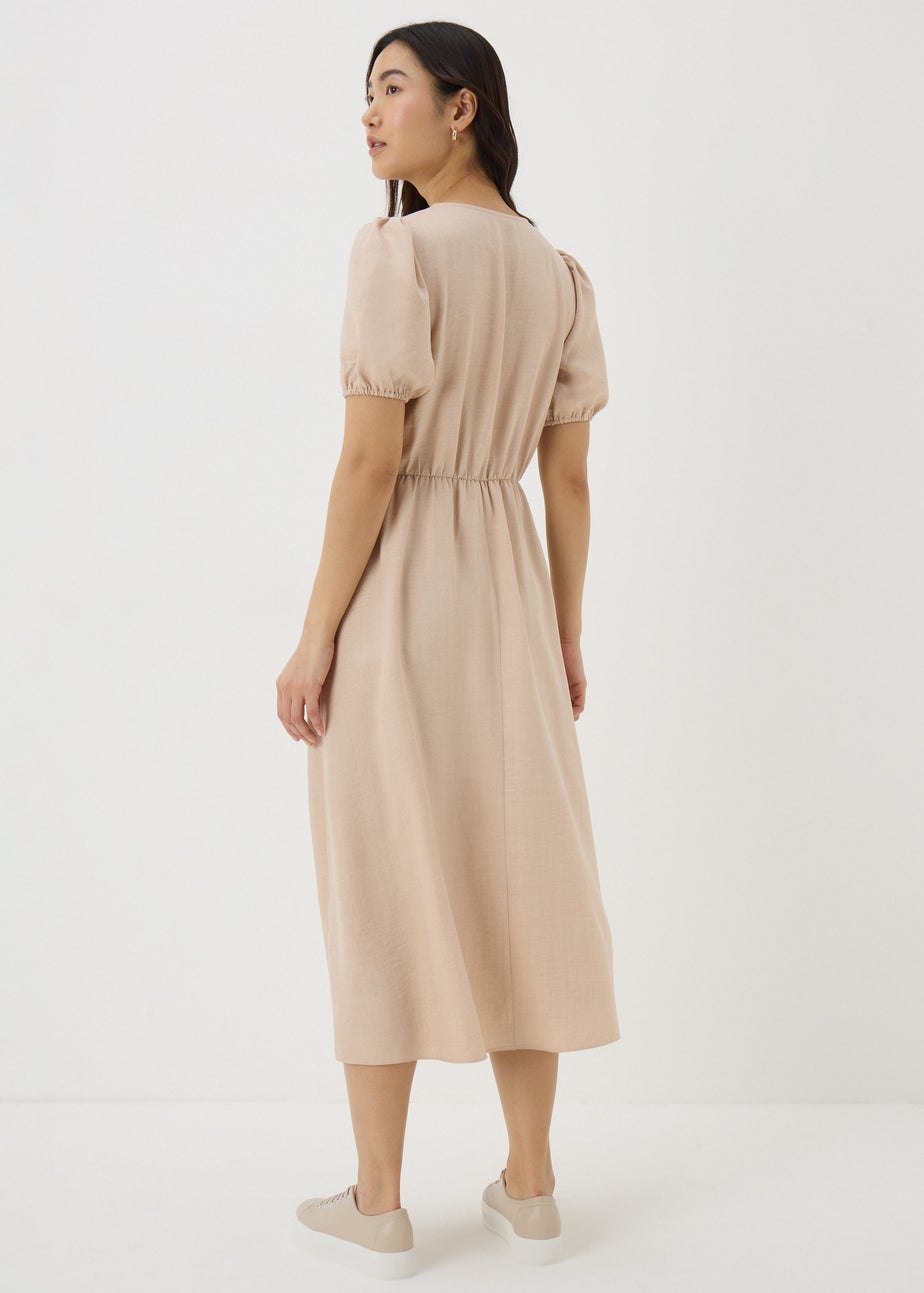 Stone Button Midi Tea Dress