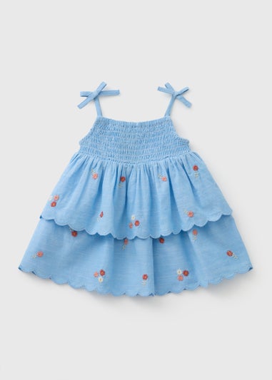 Baby Blue Tiered Dress (Newborn-23mths)