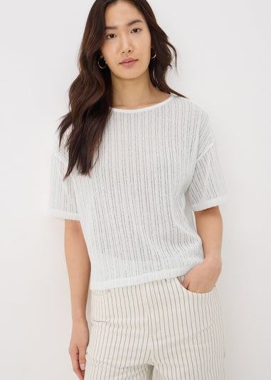 Cream Cut & Sew Hem Top