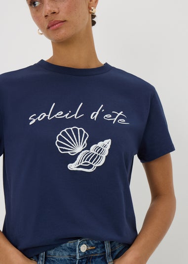 Navy Shells Soleil D'ete T-Shirt