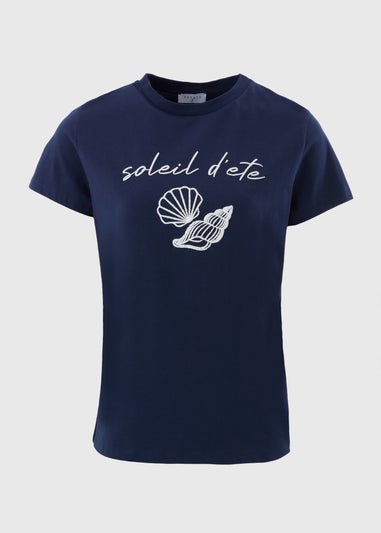 Navy Shells Soleil D'ete T-Shirt