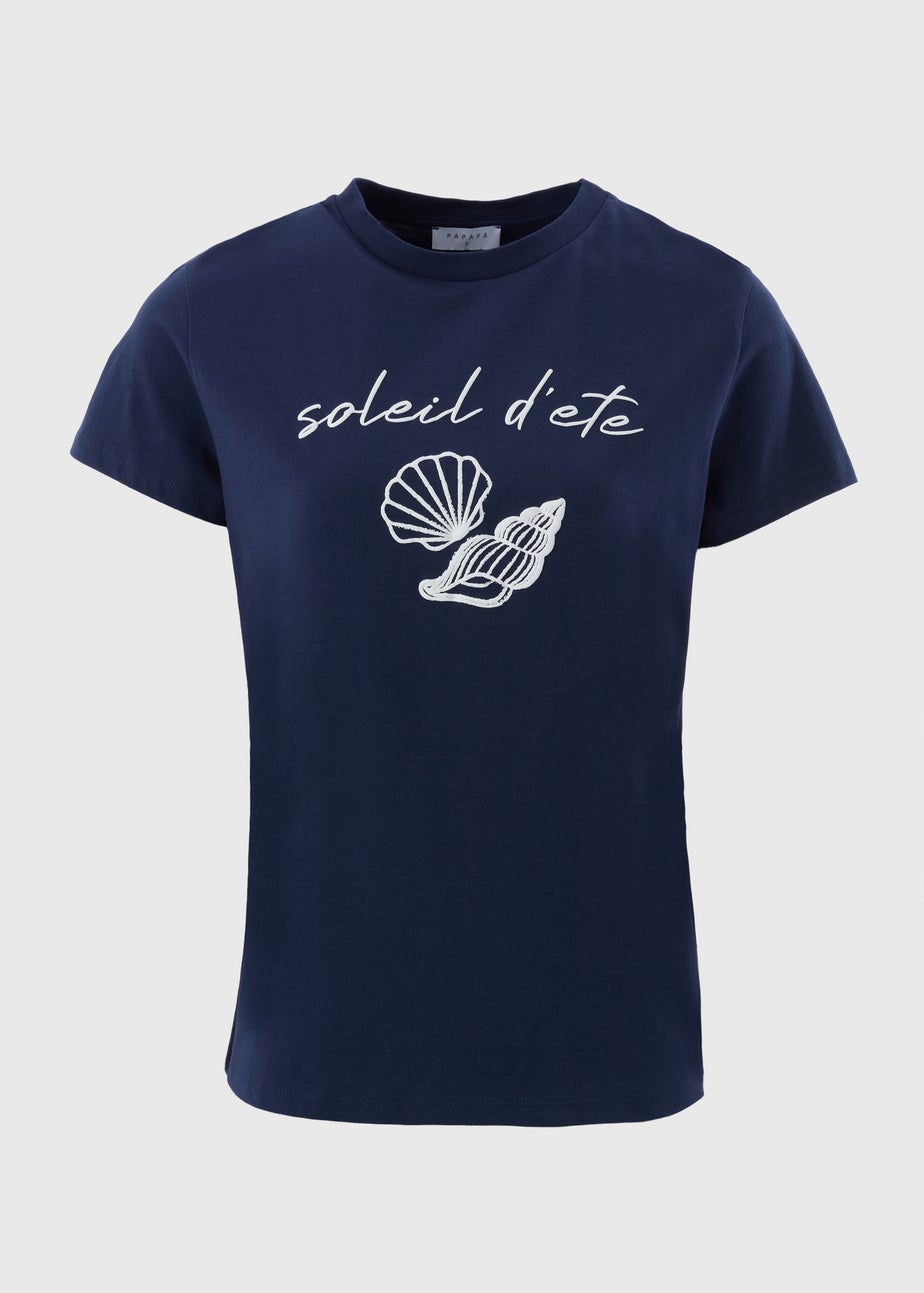 Navy Shells Soleil D'ete T-Shirt