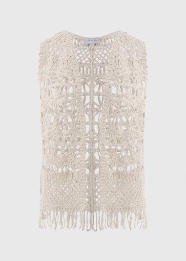 Cream Fringe Waistcoat