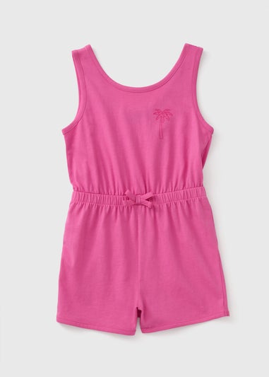 Girls Pink Playsuit (7-15yrs)