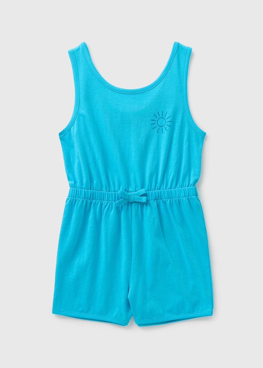Girls Blue Playsuit (7-15yrs)