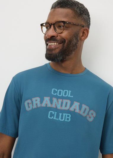 Blue Grandad Short Pyjama Set