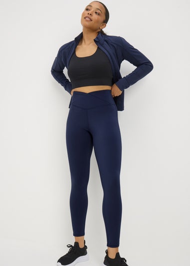 Souluxe Navy Wrap Waist Leggings