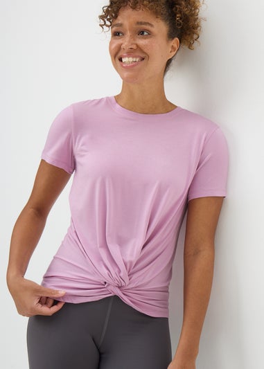 Souluxe Pink Twist Knot T-Shirt