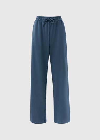 Blue Acid Wash Jogging Bottoms