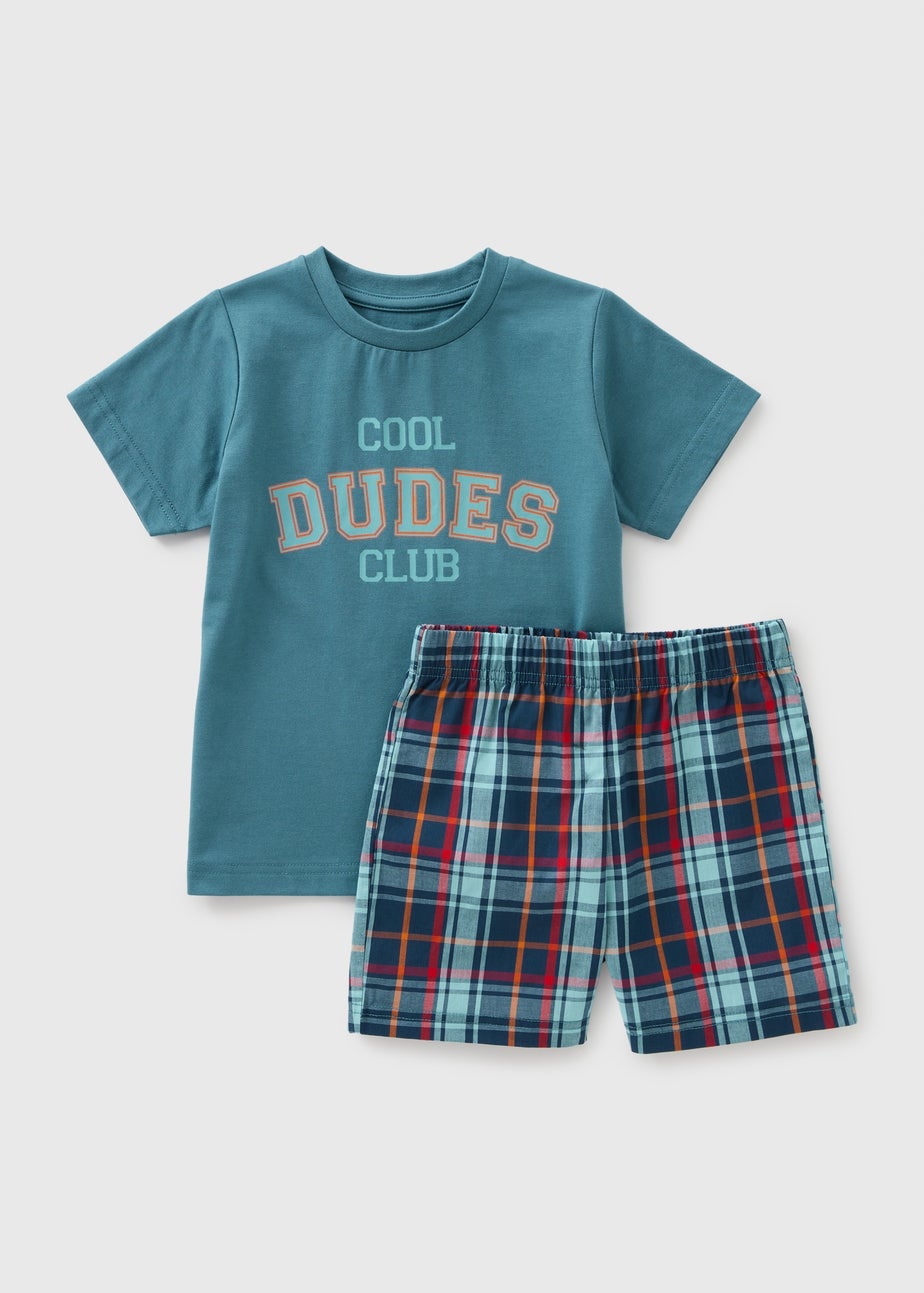 Boys Navy Cool Dudes Club Pyjama Set (1-13yrs)