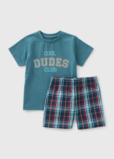Boys Navy Cool Dudes Club Pyjama Set (1-13yrs)