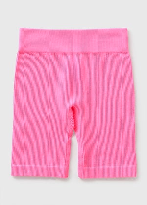 Girls Pink Seamless Cycle Shorts (7-15yrs)