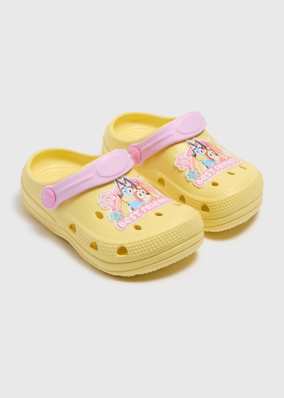 Girls Yellow Bluey Clogs (Younger 4/5- 8/9)
