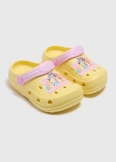 Girls Yellow Bluey Clogs (Younger 4/5- 8/9)