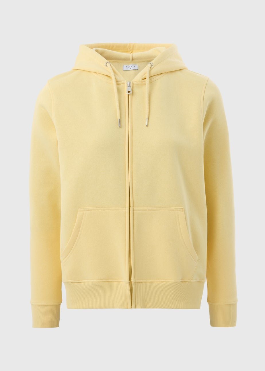 Yellow Zipped Hoodie